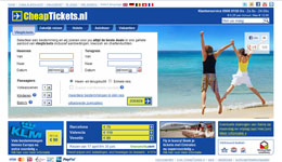 Website van de dag: Cheaptickets.nl Cheaptickets.nl screenshot
