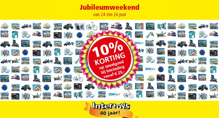 JouwAanbieding.nl - 10% extra tijdens Intertoys Jubileumweekend