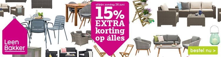 Siësta Verzakking Namens JouwAanbieding.nl - 15% korting bij Leen Bakker op zondag 26 juni 2016